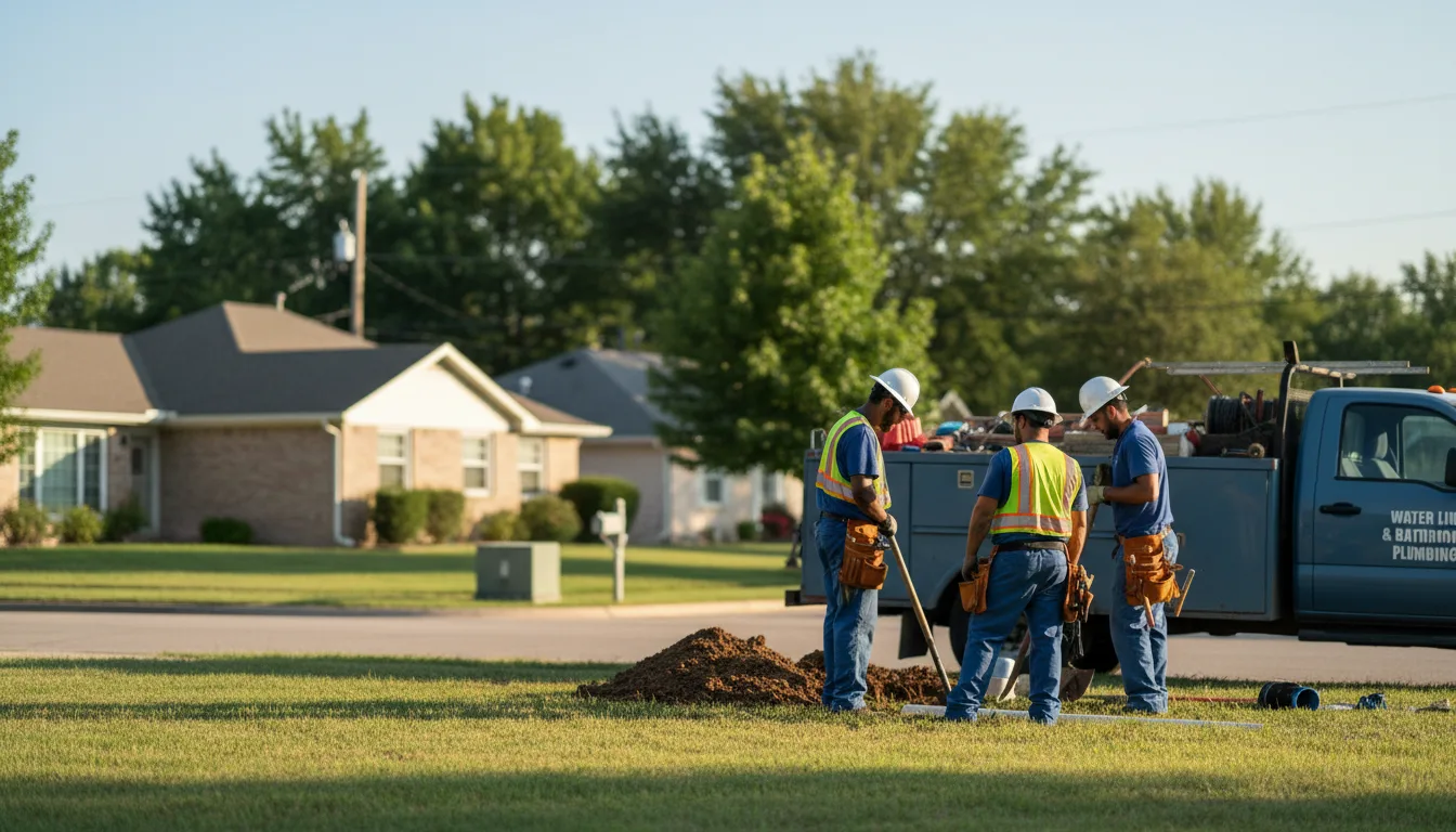 Residential water line and bathroom plumbing service in Tuckerman, AR